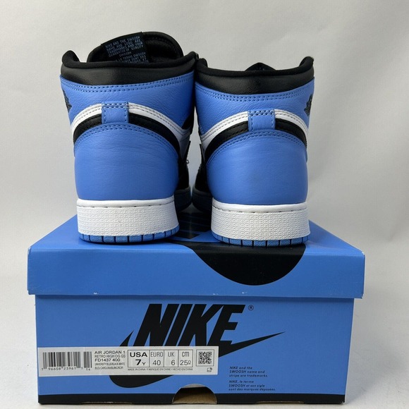 Nike Shoes Air Jordan 1 High Retro GS “UNC Toe” 2024 - Picture 5 of 8